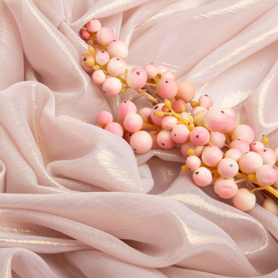 Ткань шифон стрейч с напылением Cold 55 гр/м2 150 см для платьев, блуз, декора и аксессуаров пудра, фото 3 Ткань шифон стрейч с напылением Cold 55 гр/м2 150 см для платьев, блуз, декора и аксессуаров пудра, фото 3