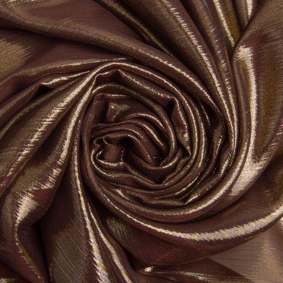 Ткань шифон стрейч с напылением Cold 55 гр/м2 150 см для платьев, блуз, декора и аксессуаров шоколад, фото 1 Ткань шифон стрейч с напылением Cold 55 гр/м2 150 см для платьев, блуз, декора и аксессуаров шоколад, фото 1