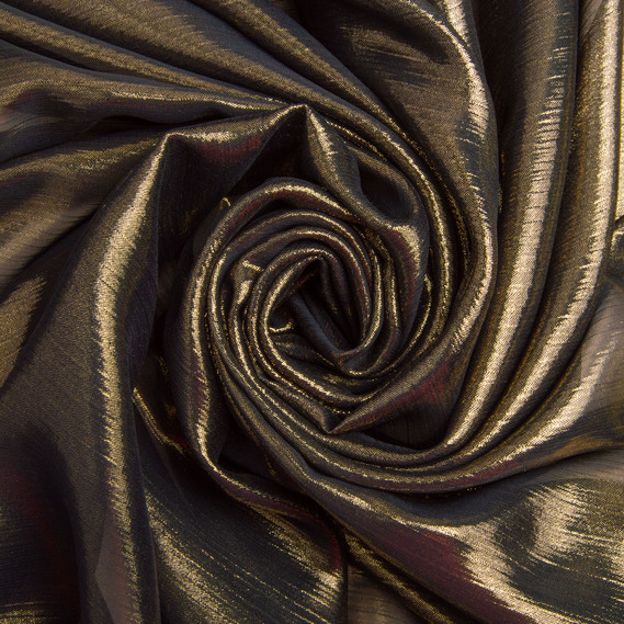 Ткань шифон стрейч с напылением Cold 55 гр/м2 150 см для платьев, блуз, декора и аксессуаров чорна, фото 1 Ткань шифон стрейч с напылением Cold 55 гр/м2 150 см для платьев, блуз, декора и аксессуаров чорна, фото 1