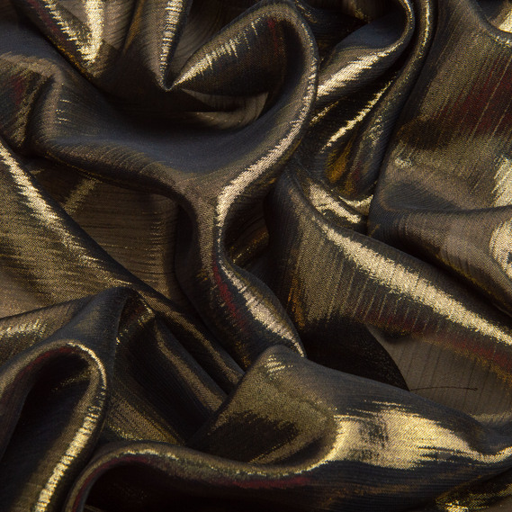 Ткань шифон стрейч с напылением Cold 55 гр/м2 150 см для платьев, блуз, декора и аксессуаров чорна, фото 2 Ткань шифон стрейч с напылением Cold 55 гр/м2 150 см для платьев, блуз, декора и аксессуаров чорна, фото 2