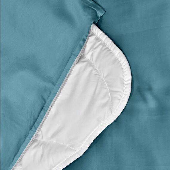 Набір постільної білизни євро IDEIA підковдра 200x220 см + 2 наволочки 50x70 см преміум сатин бавовна м`ята, фото 11