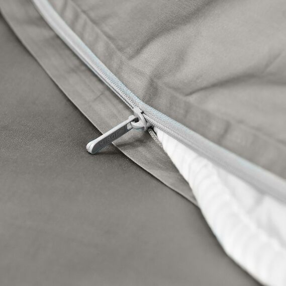 Bedding set twin IDEIA duvet cover 145х215 cm + 2 pillowcases 50х70 cm premium sateen cotton сірий/беж, фото 11