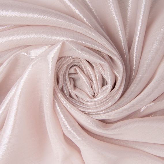 Ткань шифон стрейч с напылением Сильвер 55 гр/м2 150 см для платьев, блуз, декора и аксессуаров пудра, фото 1