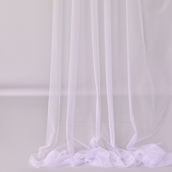 Тюль фатин однотонный Донна V-401 біла, фото 1
