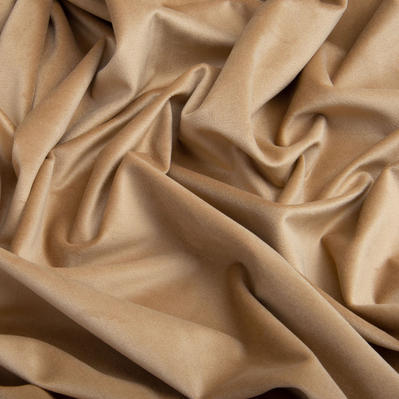 Тканина велюр однотонний Вайлет 150 см 290 гр/м2, для одягу, плаття, костюмів, спідниць беж, фото 2