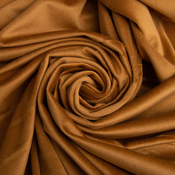 Ткань велюр однотонный Вайлет 150 см 290 гр/м2, для одежды, платьев, костюмов, юбок кемел, фото 1