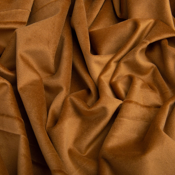 Ткань велюр однотонный Вайлет 150 см 290 гр/м2, для одежды, платьев, костюмов, юбок кемел, фото 2