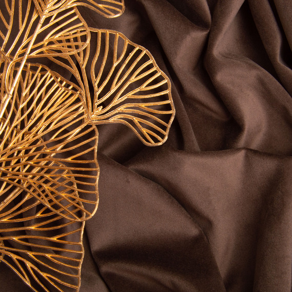 Ткань велюр однотонный Вайлет 150 см 290 гр/м2, для одежды, платьев, костюмов, юбок коричнева, фото 3