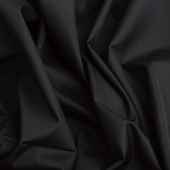 Solid shirting fabric 150 cm wide 115 g/m2 suitable for men`s and women`s shirts №16 (9077) чорний, фото 2
