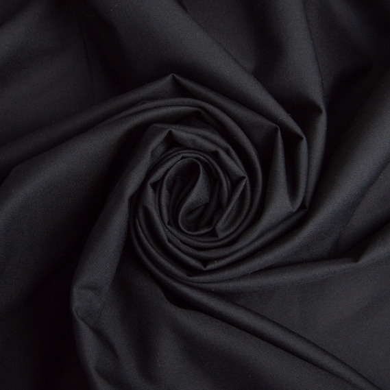 Тканина медична твіл 155 гр/м2 150 см, тканина для медичного одягу, халатів, костюмів, уніформи №52 (9077) чорний, фото 1