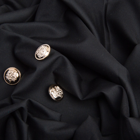 Тканина медична твіл 155 гр/м2 150 см, тканина для медичного одягу, халатів, костюмів, уніформи №52 (9077) чорний, фото 3