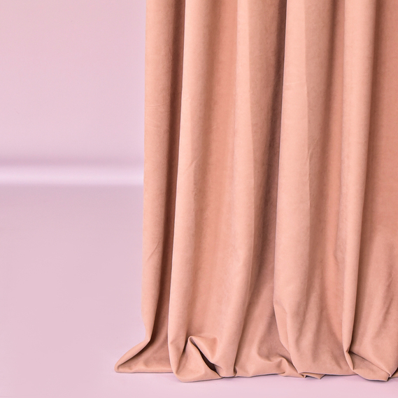Ткань портьерная однотонная Convas 300 см 253 гр/м2, шторная ткань, ткань для штор, шторы, портьеры, гардины, ткань гардинная V-35 пудра, фото 1
