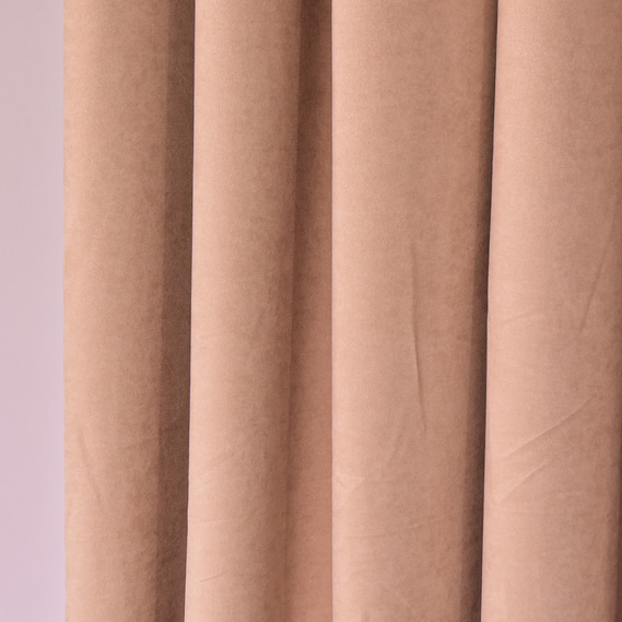 Ткань портьерная однотонная Convas 300 см 253 гр/м2, шторная ткань, ткань для штор, шторы, портьеры, гардины, ткань гардинная V-35 пудра, фото 2