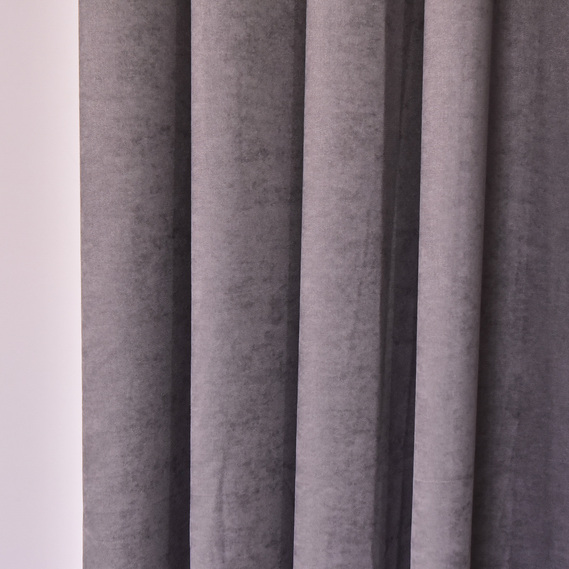 Ткань портьерная однотонная Convas 300 см 253 гр/м2, шторная ткань, ткань для штор, шторы, портьеры, гардины, ткань гардинная V-сіра, фото 2