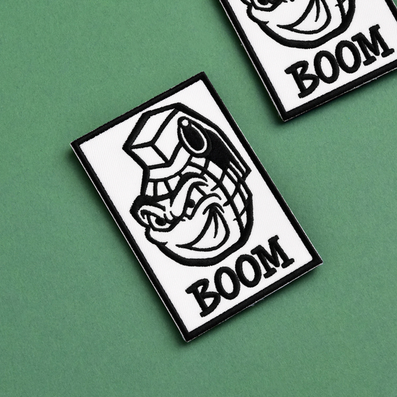 BOOM Glow in the Dark Patch Set 2 pcs, Hook Backed, Embroidered Morale Patches, 5.4х8 cm, фото 11