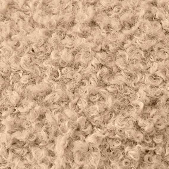 Подушка декоративна IDEIA 55х55 см з штучного хутра, гіпоалергенна  карамель, фото 4