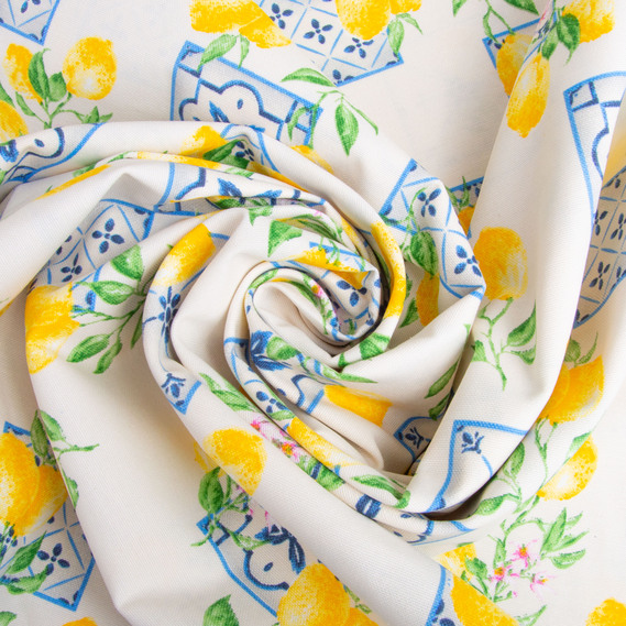 Ткань декоративная скатерная хлопок с водоотталкивающей пропиткой, 180 см, 220 гр/м2, для скатертей, штор, декора лимони, фото 1 Ткань декоративная скатерная хлопок с водоотталкивающей пропиткой, 180 см, 220 гр/м2, для скатертей, штор, декора лимони, фото 1