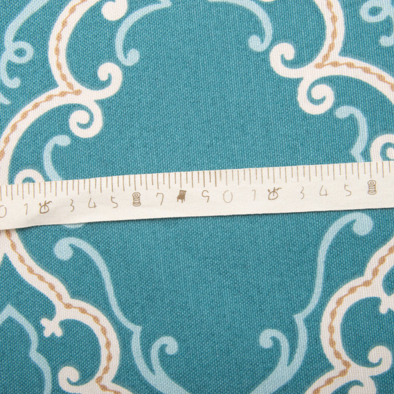 Ткань декоративная скатерная хлопок с водоотталкивающей пропиткой, 180 см, 220 гр/м2, для скатертей, штор, декора версаль мор.хвиля, фото 6