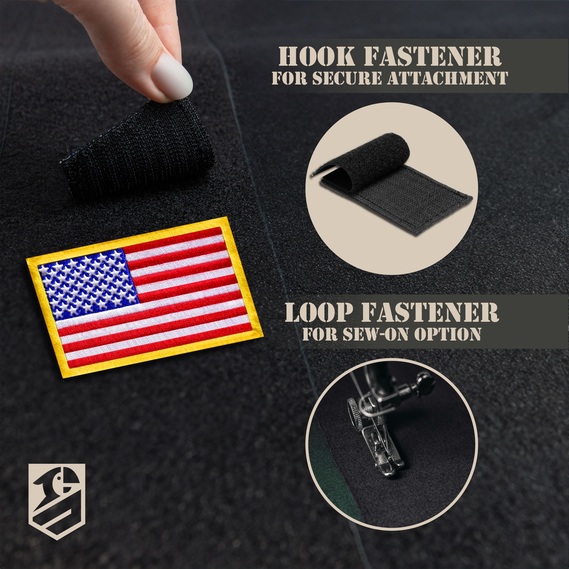 Шеврон с липучкой Флаг США 5х8 см вышитый патч нашивка, фото 6