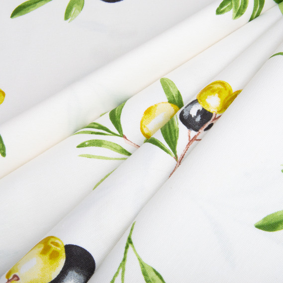 Ткань декоративная скатерная хлопок с водоотталкивающей пропиткой, 180 см, 220 гр/м2, для скатертей, штор, декора оливки, фото 3