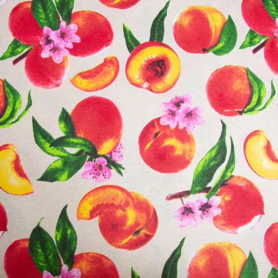 Ткань декоративная скатерная хлопок с водоотталкивающей пропиткой, 180 см, 220 гр/м2, для скатертей, штор, декора персик, фото 2