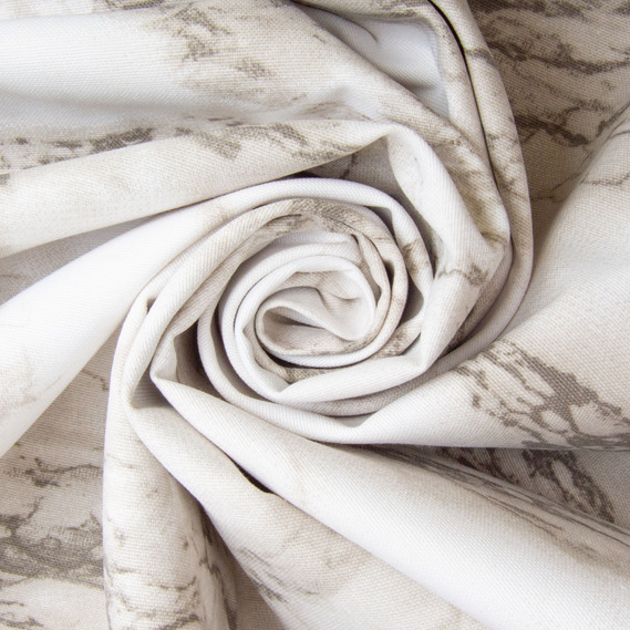 Ткань декоративная скатерная хлопок с водоотталкивающей пропиткой, 180 см, 220 гр/м2, для скатертей, штор, декора мармур сіро/білий, фото 1