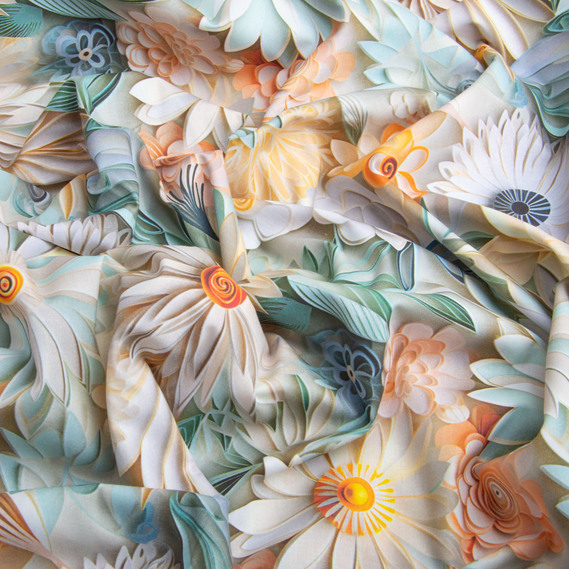 Ткань бязь ранфорс 5D для постельного белья, хлопок 125 гр/м2 240 см натуральная, постельная ткань, ткань для простыней, пододеяльников, наволочек Жоржина, фото 3