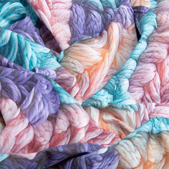 Ranforce calico fabric 5D for bedding, 240 cm wide 125 g/m2 cotton natural fabric, suitable for sheets, duvet covers, pillowcases, and other bed linens Ельза, фото 3