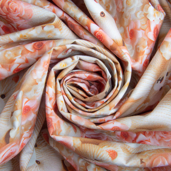 Ткань бязь ранфорс 5D для постельного белья, хлопок 125 гр/м2 240 см натуральная, постельная ткань, ткань для простыней, пододеяльников, наволочек Тедді, фото 1