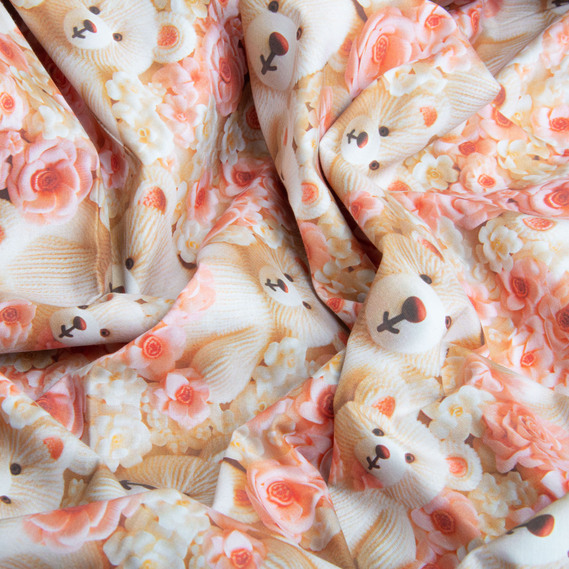 Ткань бязь ранфорс 5D для постельного белья, хлопок 125 гр/м2 240 см натуральная, постельная ткань, ткань для простыней, пододеяльников, наволочек Тедді, фото 3