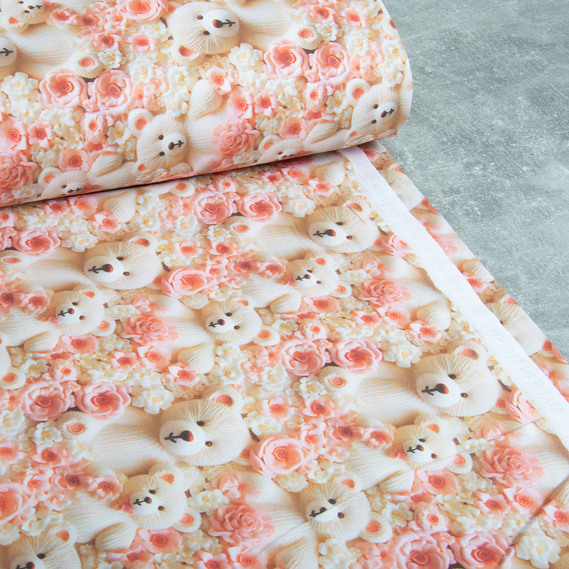 Ткань бязь ранфорс 5D для постельного белья, хлопок 125 гр/м2 240 см натуральная, постельная ткань, ткань для простыней, пододеяльников, наволочек Тедді, фото 5