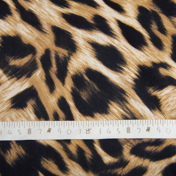 Satin fabric for bed linen cotton 2.4 m М04158/14 леопард св.беж, фото 6