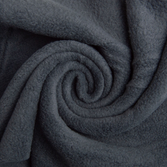Solid Fleece Fabric Polar т/сірий, фото 1