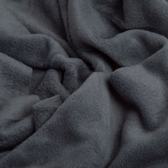 Solid Fleece Fabric Polar т/сірий, фото 2