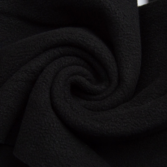 Solid fleece fabric 380 g/m2 warm, soft polar fabric suitable for fleeces, sweaters, and pants чорний, фото 1 Solid fleece fabric 380 g/m2 warm, soft polar fabric suitable for fleeces, sweaters, and pants чорний, фото 1