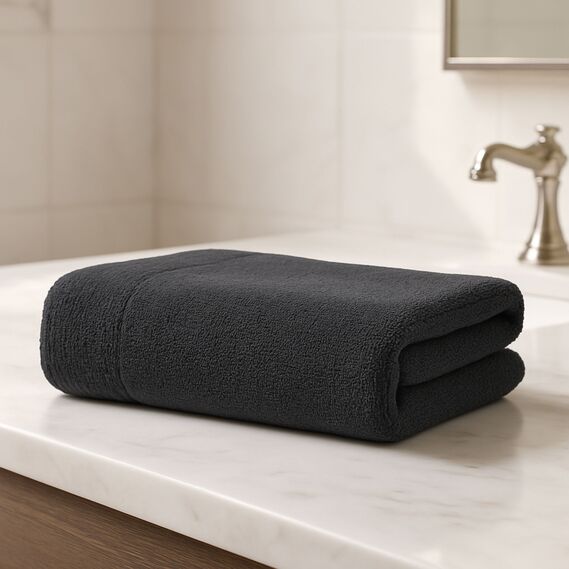 Полотенце махровое 50х90 см пл 600 гр/м2 для рук и лица натуральное хлопок т/сірий, фото 8