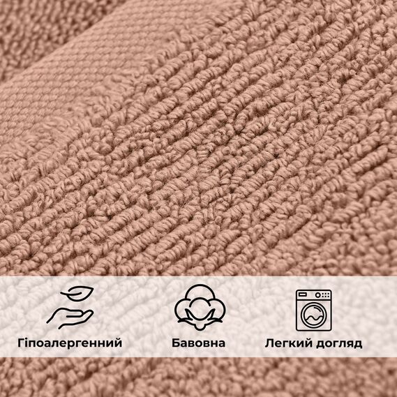 Terry Bath Towel 70х140 cm, 600 GSM, for Body, 100% Natural Cotton беж, фото 5