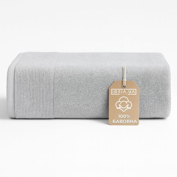 Полотенце махровое 70х140 см пл 600 гр/м2 банное для тела натуральное хлопок сірий, фото 1