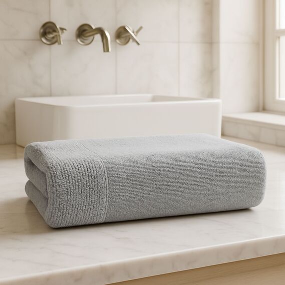 Полотенце махровое 70х140 см пл 600 гр/м2 банное для тела натуральное хлопок сірий, фото 6