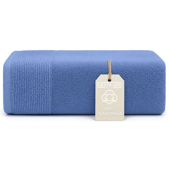 Terry Bath Towel 100х150 cm, 600 GSM, for Body and Sauna, 100% Cotton синій, фото 1