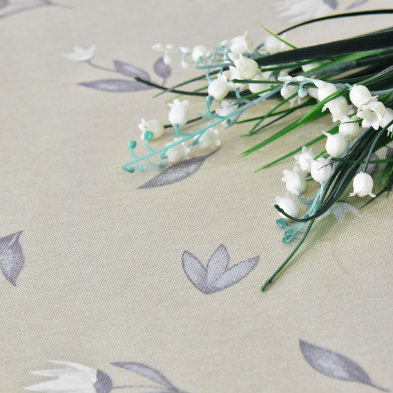 Скатертина з водовідштовхувальним просоченням IDEIA 140х170 см бавовна пролісок , фото 2