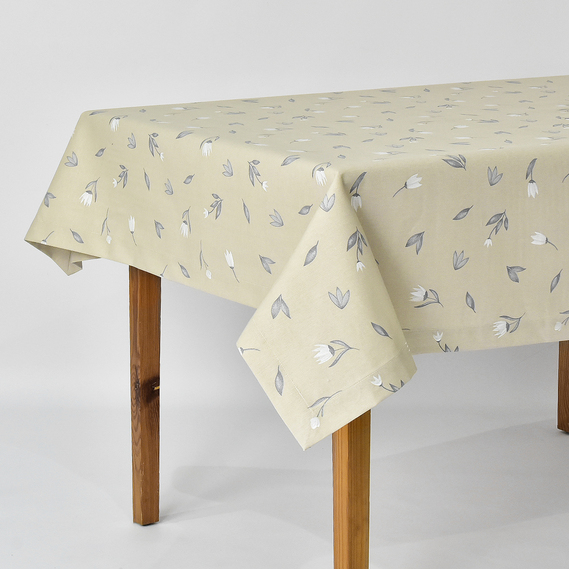 Скатертина з водовідштовхувальним просоченням IDEIA 140х170 см бавовна пролісок , фото 4