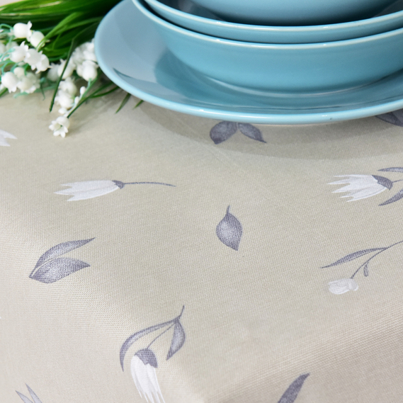 Скатертина з водовідштовхувальним просоченням IDEIA 140х170 см бавовна пролісок , фото 7
