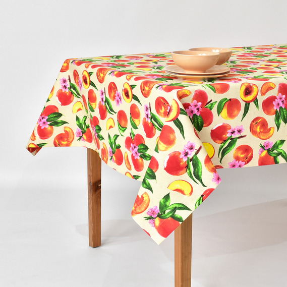 Скатерть с водоотталкивающей пропиткой IDEIA 140х170 см хлопок персик, фото 1