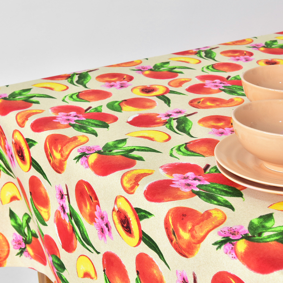 Скатерть с водоотталкивающей пропиткой IDEIA 140х170 см хлопок персик, фото 2