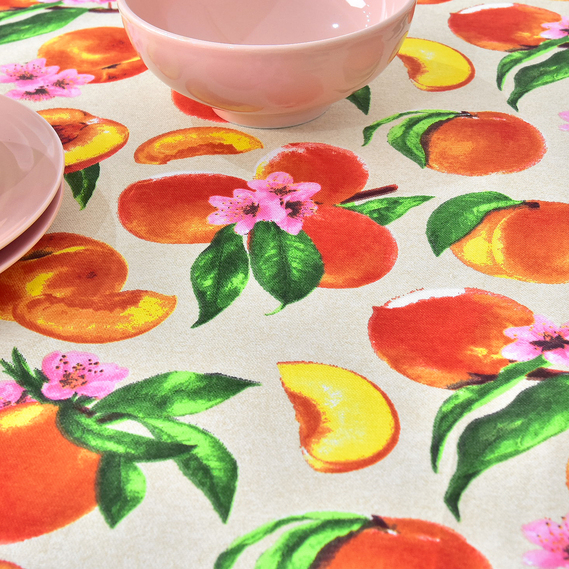 Скатерть с водоотталкивающей пропиткой IDEIA 140х170 см хлопок персик, фото 3