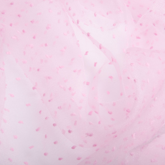 Тканина органза напівпрозора 25 г/м2 145 см, легка для суконь, декору, вечірніх і карнавальних костюмів рожева, фото 2
