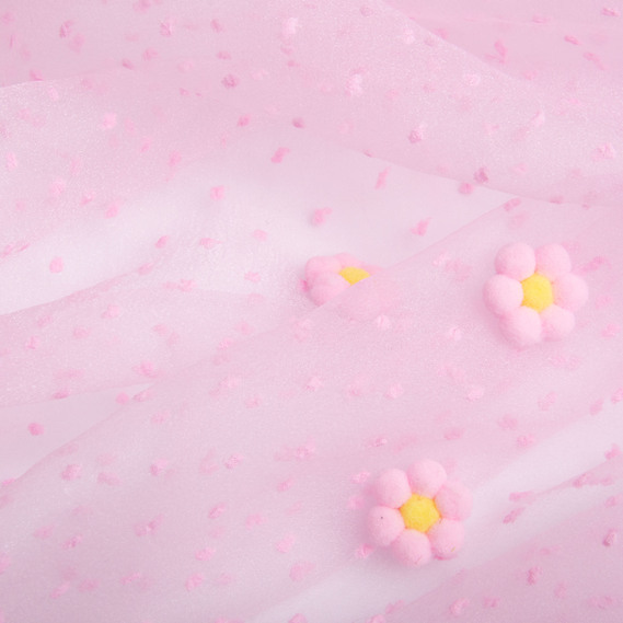 Тканина органза напівпрозора 25 г/м2 145 см, легка для суконь, декору, вечірніх і карнавальних костюмів рожева, фото 3