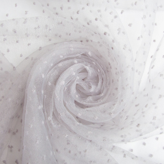 Ткань органза полупрозрачная 25 гр/м2 145 см легкая для платьев, декора, вечерних и карнавальных костюмов сіра, фото 1