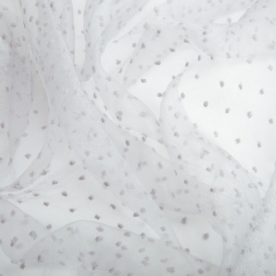 Ткань органза полупрозрачная 25 гр/м2 145 см легкая для платьев, декора, вечерних и карнавальных костюмов сіра, фото 3